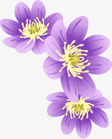 手绘紫色花案海报png免抠素材_88icon https://88icon.com 海报 紫色