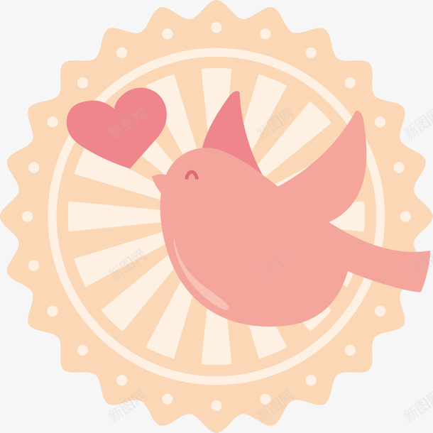 卡通鸟和心png免抠素材_88icon https://88icon.com png素材 卡通画 心 鸟