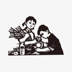 小孩研究勤奋png图片下载 小孩研究勤奋素材