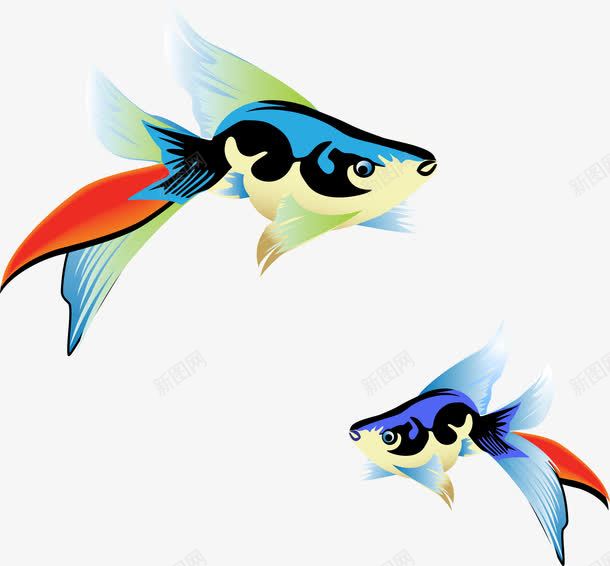 蓝色卡通小鱼png免抠素材_88icon https://88icon.com 免抠PNG 卡通 小鱼 海洋 蓝色 装饰图案 鱼群