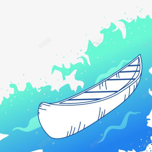 江面上的小舟png免抠素材_88icon https://88icon.com 小舟 手绘 江水 江面 船 蓝色 风景