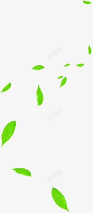 手绘唯美清新漂浮树叶png免抠素材_88icon https://88icon.com 树叶 清新 漂浮