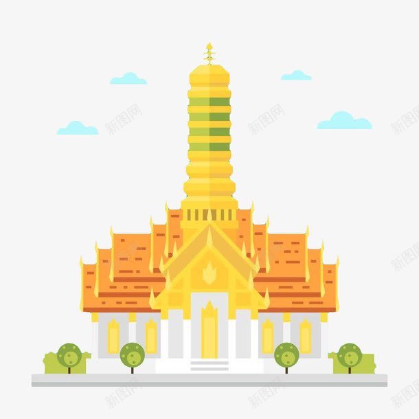 手绘寺庙png免抠素材_88icon https://88icon.com 信仰 修行 宗教 寺庙 手绘 禅