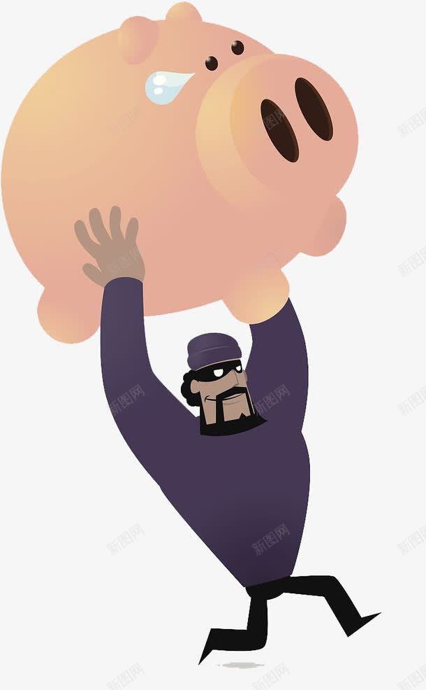 盗取他人钱财跑的小偷png免抠素材_88icon https://88icon.com 卡通手绘 坏笑表情 装饰 跑的人