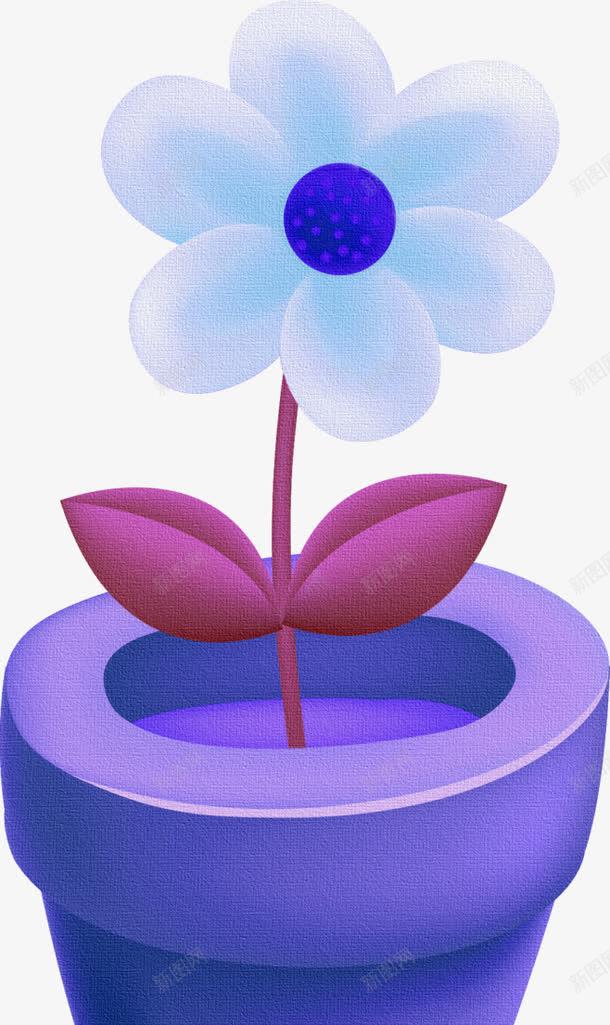 一盆蓝色的花png免抠素材_88icon https://88icon.com 动人 大气 朝气 漂亮 简约 蓝色 蓬勃