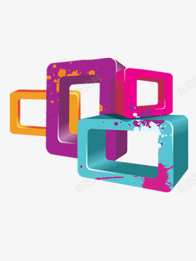 立体图形png免抠素材_88icon https://88icon.com 立体 紫色 长方形