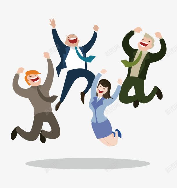 跳跃人物png免抠素材_88icon https://88icon.com 卡通男生 矢量女孩 跳跃人物