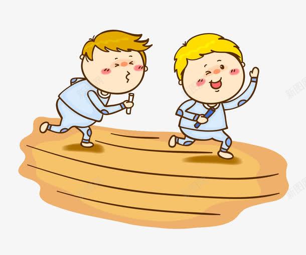 卡通跑步的人png免抠素材_88icon https://88icon.com 人 卡通 素材 跑步