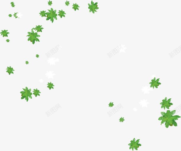 唯美清新卡通手绘树叶png免抠素材_88icon https://88icon.com 卡通 树叶 清新