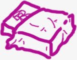 紫色手绘毛巾png免抠素材_88icon https://88icon.com 手绘 毛巾 紫色