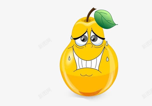 卡通惊讶表情png免抠素材_88icon https://88icon.com 卡通 吃惊表情 水果 素材 黄色