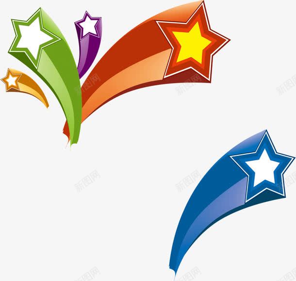 彩色的小星星png免抠素材_88icon https://88icon.com 彩色 星星
