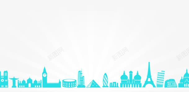 蓝色建筑png免抠素材_88icon https://88icon.com 射线光 建筑 蓝色建筑