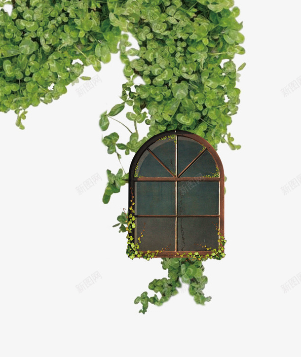 背景树叶窗户psd免抠素材_88icon https://88icon.com 树叶 窗户 背景