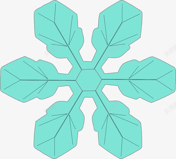 雪花图案png免抠素材_88icon https://88icon.com 圣诞 湖蓝色 线条 装饰