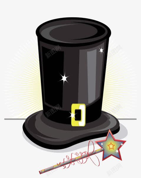 卡通黑色礼帽png免抠素材_88icon https://88icon.com 免抠帽子 卡通 礼帽 黑色