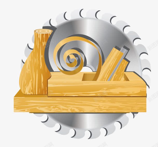 木匠用具png免抠素材_88icon https://88icon.com 盘子 转盘 锯齿
