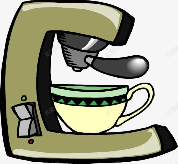 手绘咖啡机png免抠素材_88icon https://88icon.com 咖啡机 手绘 餐饮