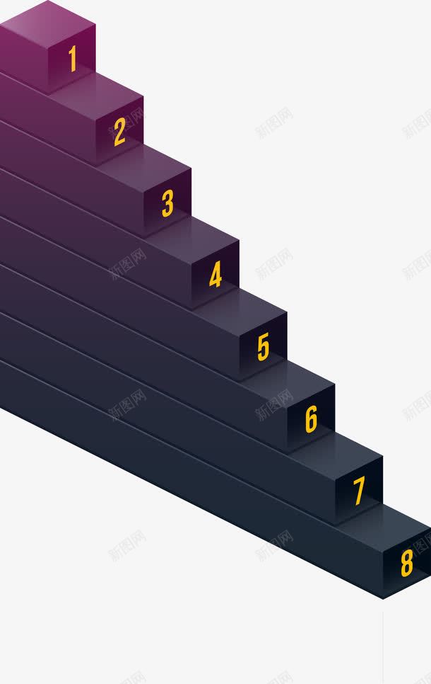 渐变阶梯矢量图ai免抠素材_88icon https://88icon.com 免费png 免费png素材 免费素材 成功阶梯 插图素材 素材图片 阶梯 矢量图