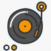 唱盘png免抠素材_88icon https://88icon.com 圆形 扁平化 插画 轮子