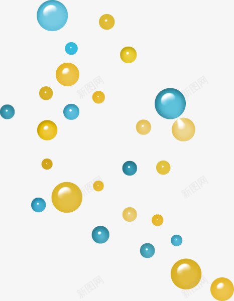 蓝色淡黄色气泡飘落png免抠素材_88icon https://88icon.com 蓝色淡黄色 蓝色淡黄色气泡飘落