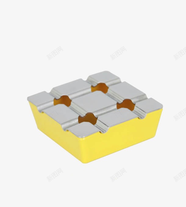 黄色方形烟灰缸png免抠素材_88icon https://88icon.com 产品实物 大号 烟灰缸 防风 黄色