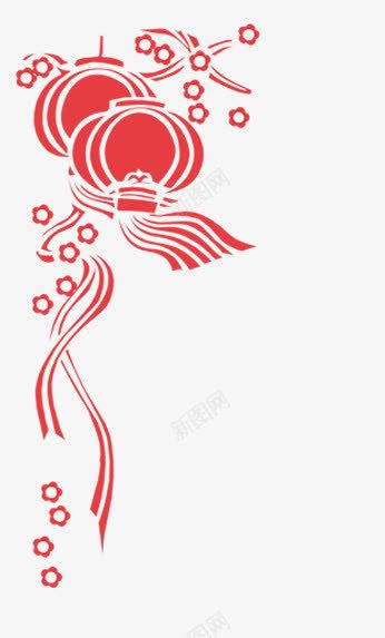 中国风剪纸灯笼元素png免抠素材_88icon https://88icon.com 元素 剪纸 国风 灯笼