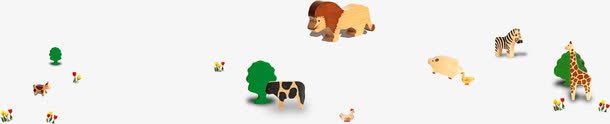 手绘动物园展板png免抠素材_88icon https://88icon.com 动物园 展板 素材