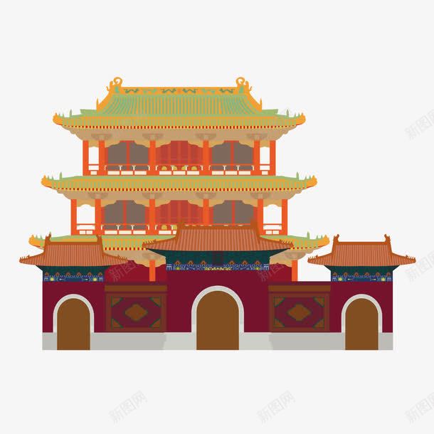 精美复古四合院png免抠素材_88icon https://88icon.com 四合院 复古 精美