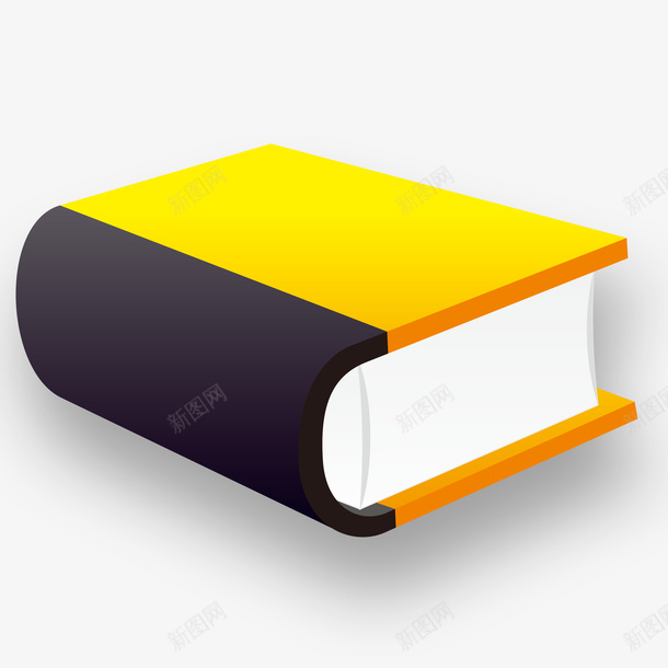 黄色的书矢量图ai免抠素材_88icon https://88icon.com 书 图书 矢量教科书 黄色 矢量图