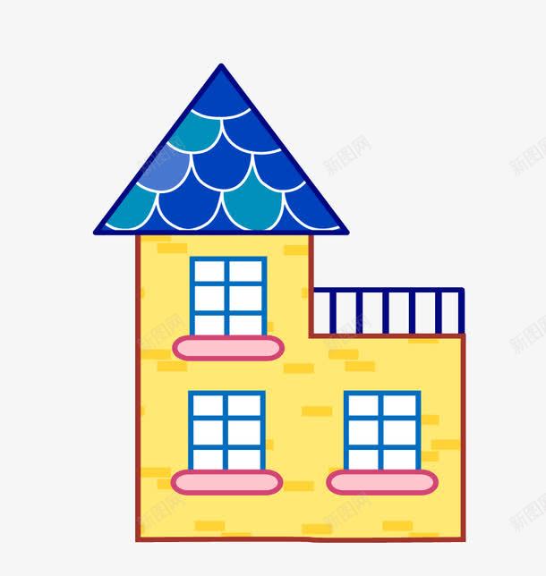 房子png免抠素材_88icon https://88icon.com 卡通 可爱 屋子 建筑 房子 洋房