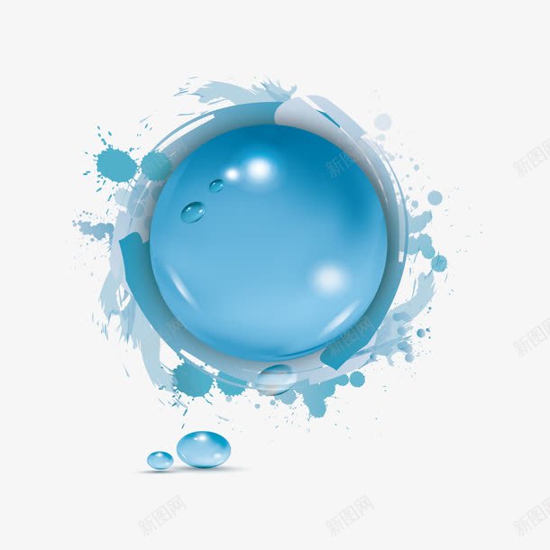保护水资源png免抠素材_88icon https://88icon.com 地球 水 水彩 矢量地球