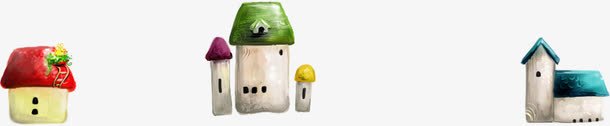 卡通可爱小屋png免抠素材_88icon https://88icon.com 卡通房子 可爱小屋 小房子 清新绿色树