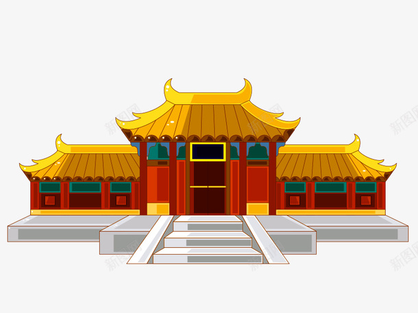 红色中国风楼宇装饰图案png免抠素材_88icon https://88icon.com 中国风 免抠PNG 楼宇 红色 装饰图案