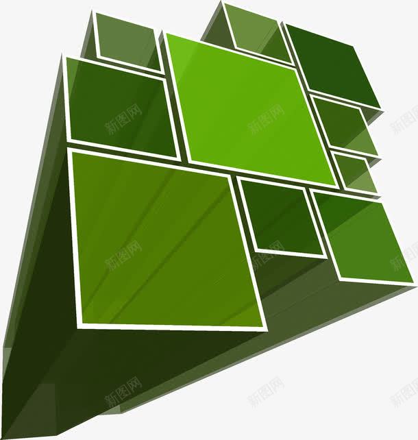 绿色立体正方形png免抠素材_88icon https://88icon.com 几何 图形 正方体 正方形 绿色 背景