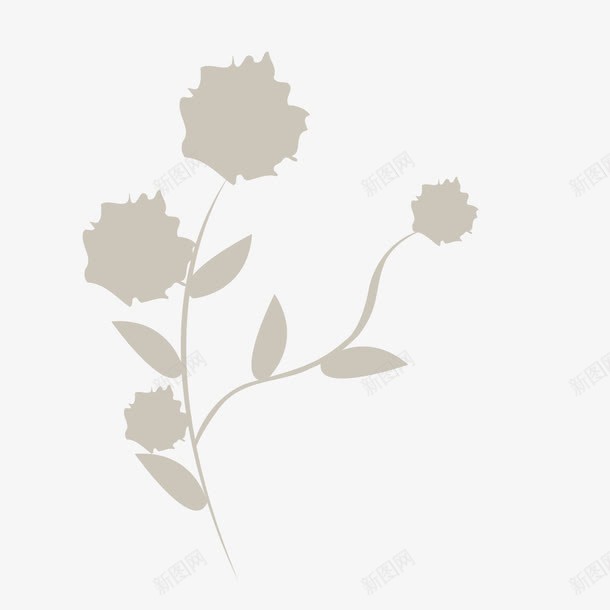 灰色花朵png免抠素材_88icon https://88icon.com 灰色 灰色背景 花 花卉 花朵