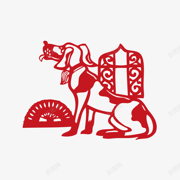 狗年生肖狗剪纸矢量图eps免抠素材_88icon https://88icon.com 300像素图 EPS免抠 剪纸 大图免抠 手绘 生肖狗 高清免抠 矢量图