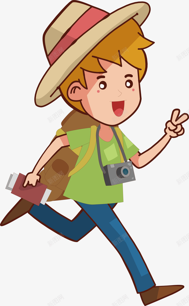 卡通旅行男孩矢量图ai免抠素材_88icon https://88icon.com 微笑 旅行 旅行男孩 旅行设计 男孩 精美 矢量图