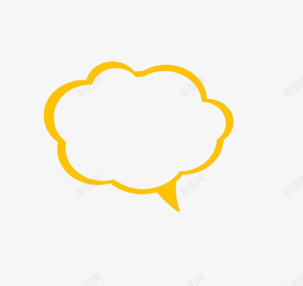 云形对话框png免抠素材_88icon https://88icon.com 云 卡通 对话框 橙
