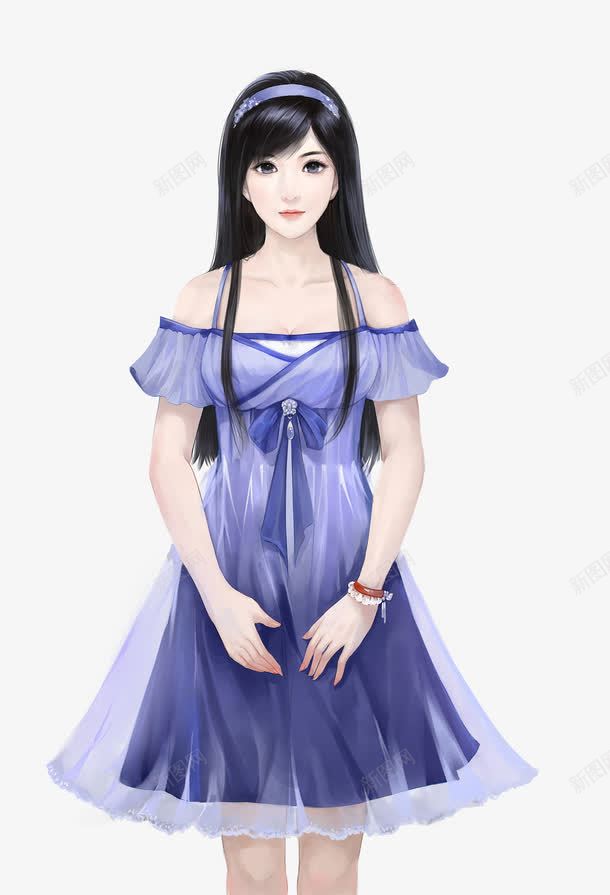 紫色小礼服女子png免抠素材_88icon https://88icon.com 女子 礼服 紫色