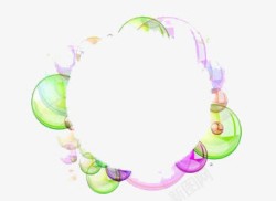 彩色泡泡边框png图片下载 彩色泡泡边框素材