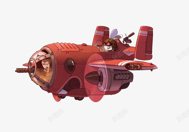 红色动漫战斗机插画png免抠素材_88icon https://88icon.com 动漫 战斗机 插画 红色