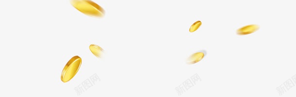 黄色漂浮金币电商png免抠素材_88icon https://88icon.com 漂浮 设计 金币 黄色