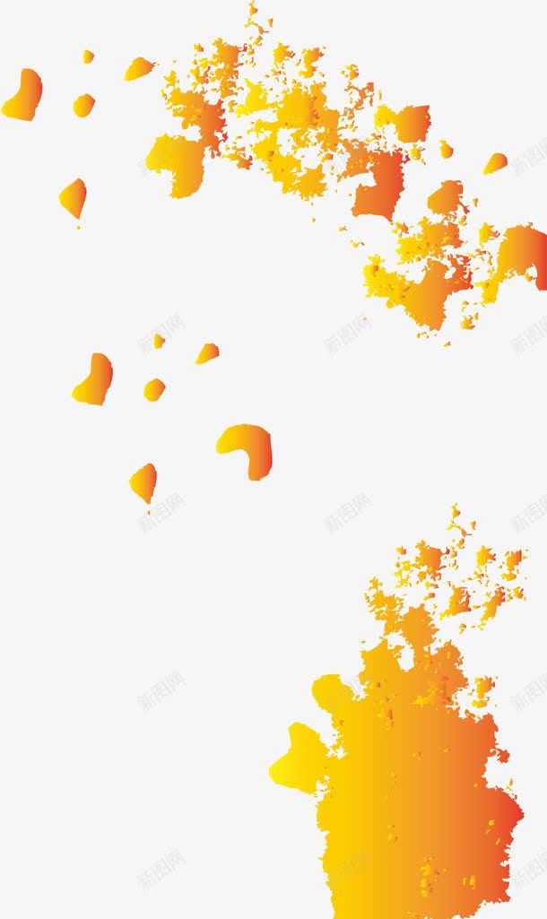 手绘橙色背景png免抠素材_88icon https://88icon.com 手绘 橙色 背景