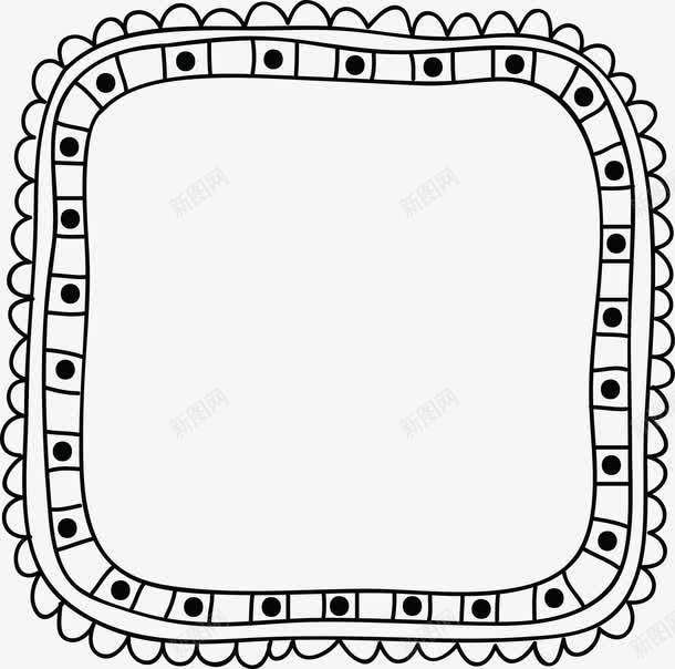 正方形边框相框png免抠素材_88icon https://88icon.com 卡通边框 正方形 相框 边框