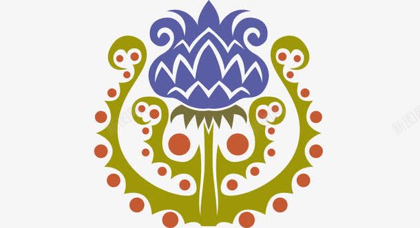 泰国花纹彩色繁复宫廷风花png免抠素材_88icon https://88icon.com 宫廷风 彩色 泰国花纹 繁复