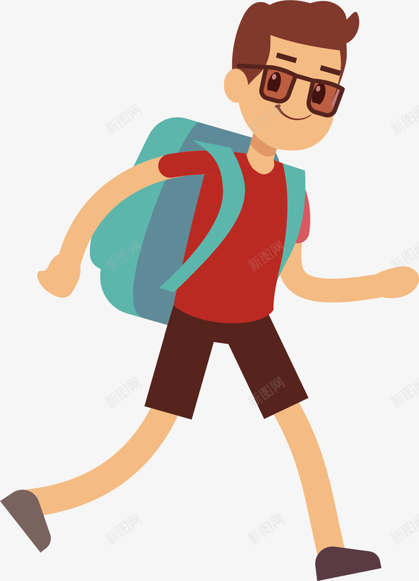 背书包上学小男孩卡通矢量图ai免抠素材_88icon https://88icon.com 上学 免抠 免费PNG 卡通手绘 小男孩 插画风 新风格 背书包 矢量图