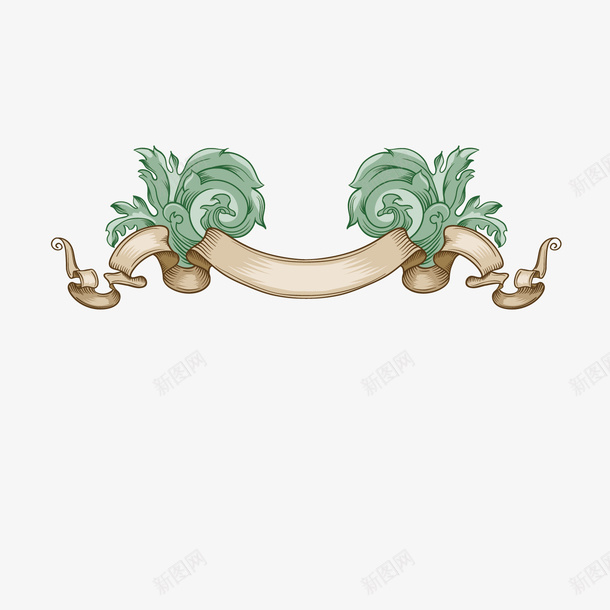 绿色笔刷矢量图ai免抠素材_88icon https://88icon.com 复古 复古笔刷 树叶 笔刷 绿色 矢量图