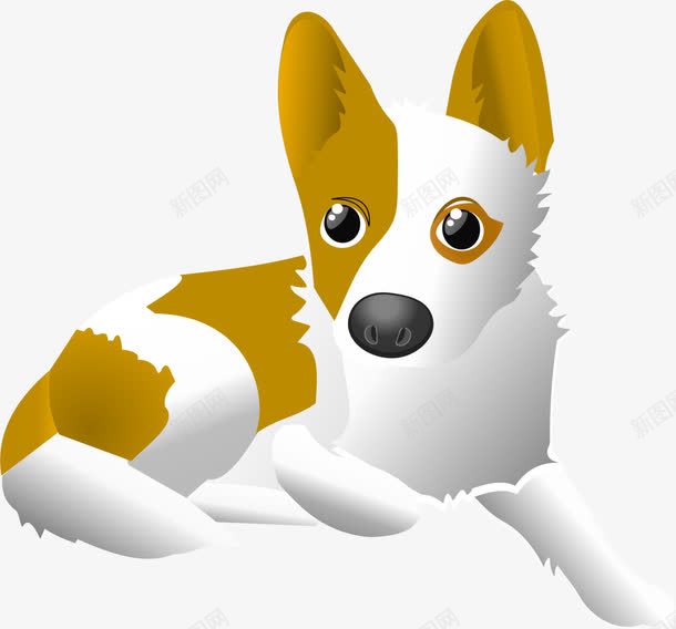 狗年趴着的白色小狗png免抠素材_88icon https://88icon.com 可爱小狗 开心 杂色小狗 狗年 白色小狗 趴着的小狗