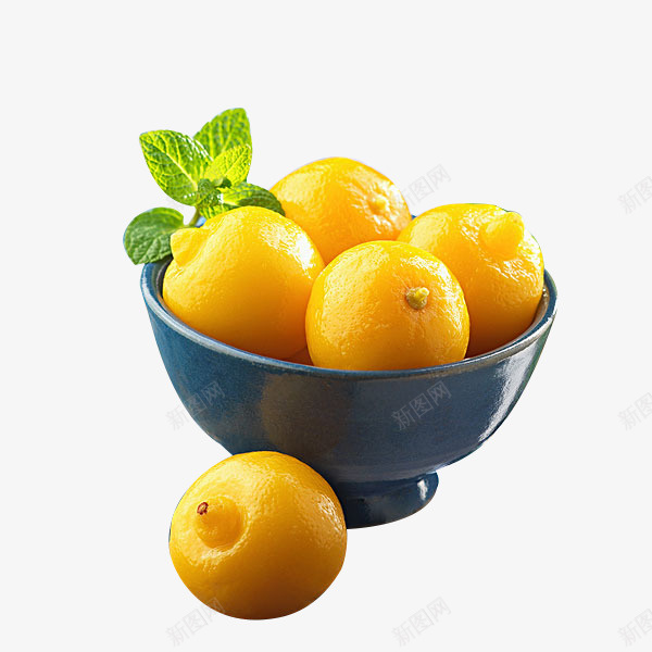 一碗新鲜的柠檬png免抠素材_88icon https://88icon.com 新鲜 柠檬 水果 黄色